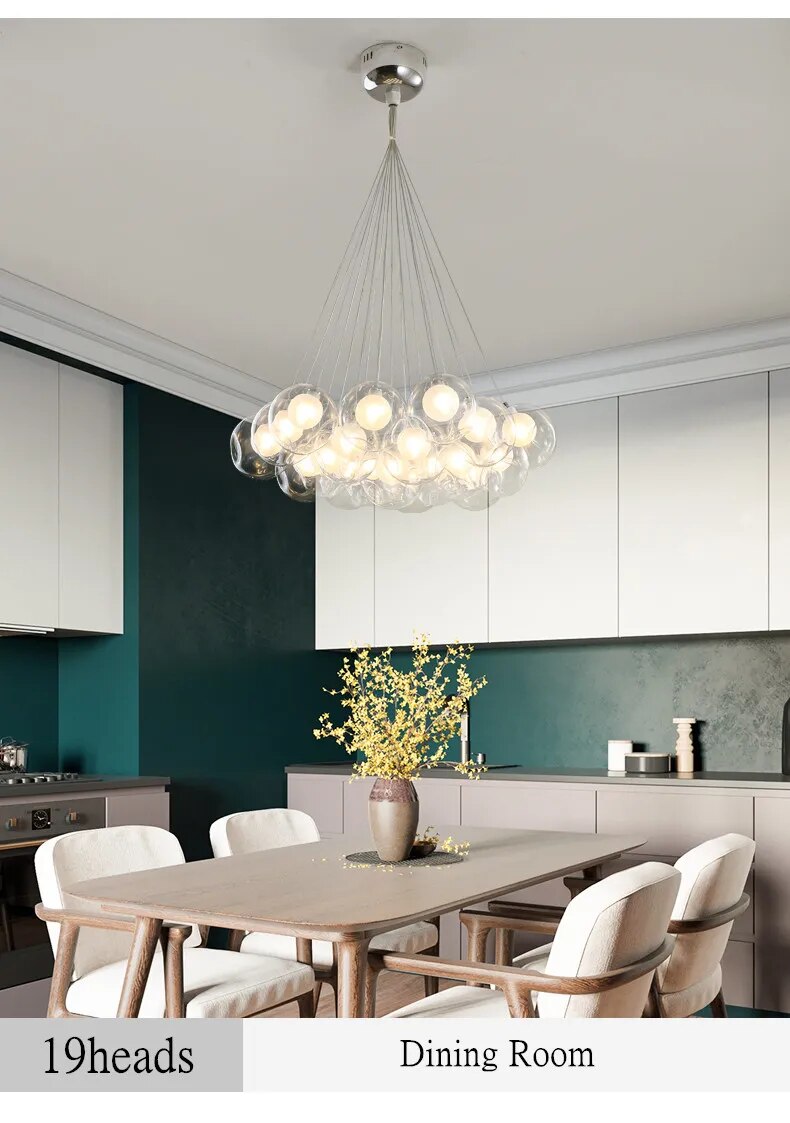 IIS Creative Bubble Colorful Glass LED Pendant Light