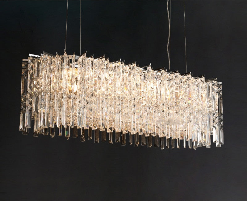 YLK Kitchen Island Modern Crystal Chandelier