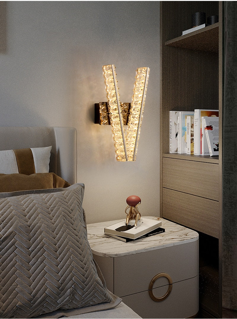 Ylk V Crystal Wall Sconce