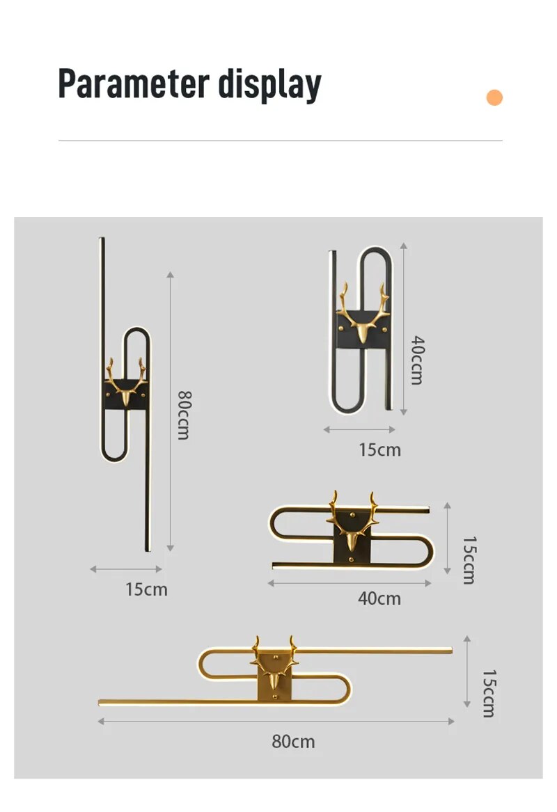 Tunnie Deer LED Wall Lamps Modern Nordic Light
