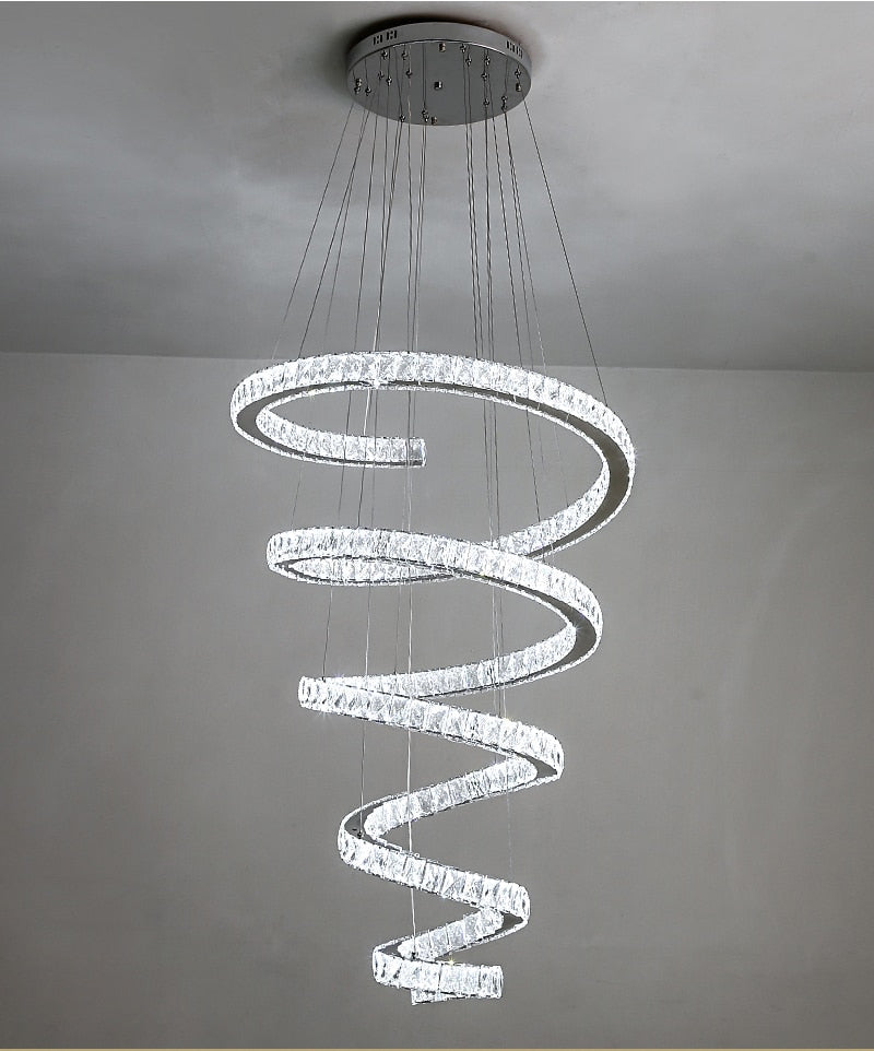 Ylk Famina Long Spiral Chandelier