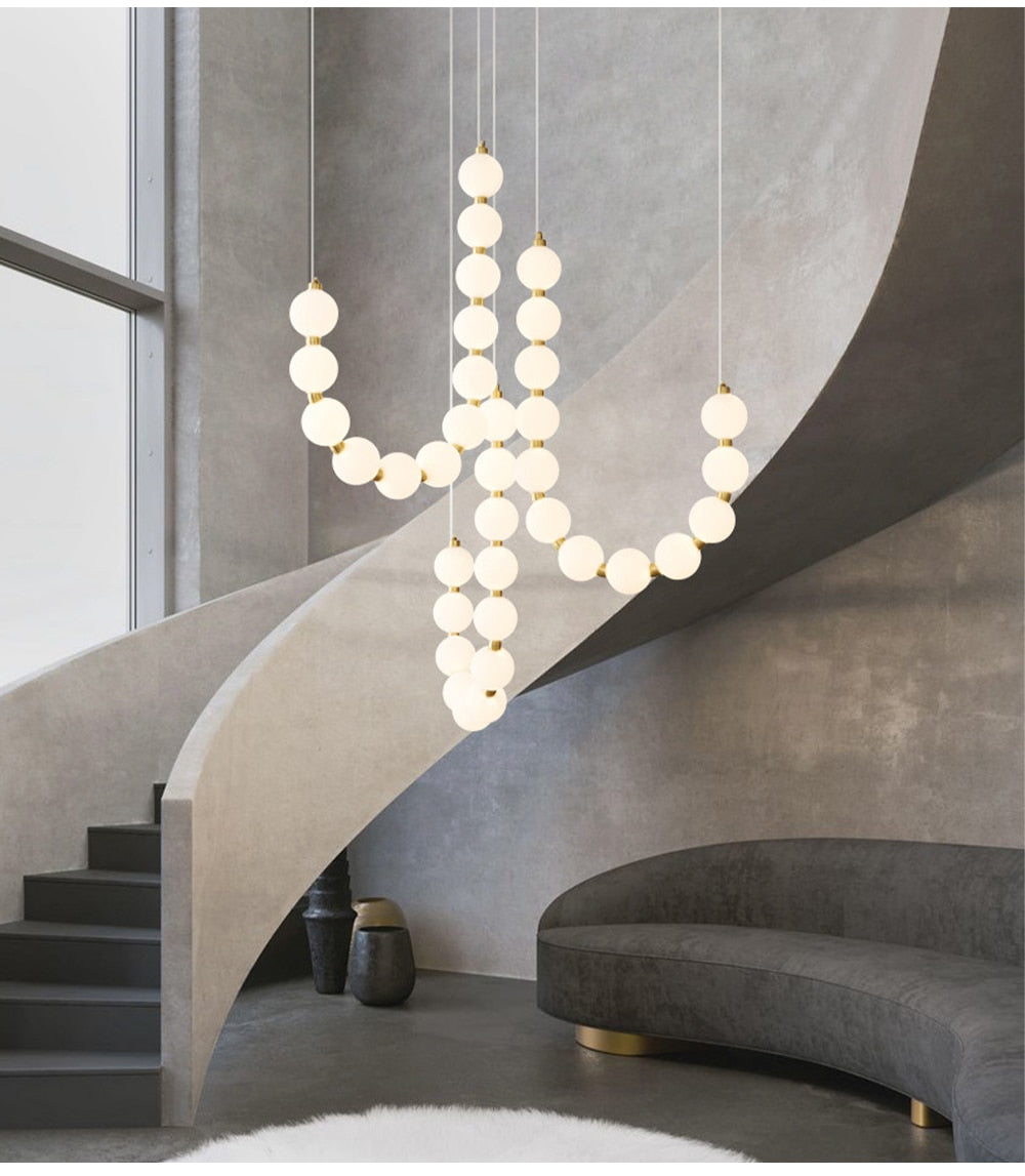 Mak Modern White Ball Pendant Light