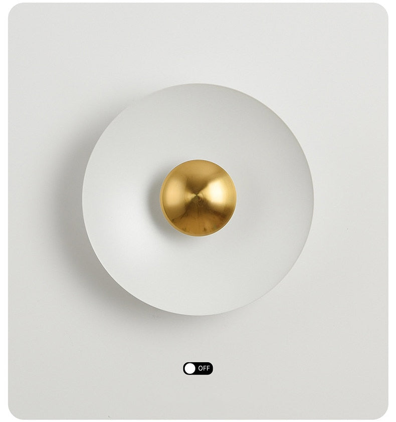 WIN Light luxury living room background round color wall lamp