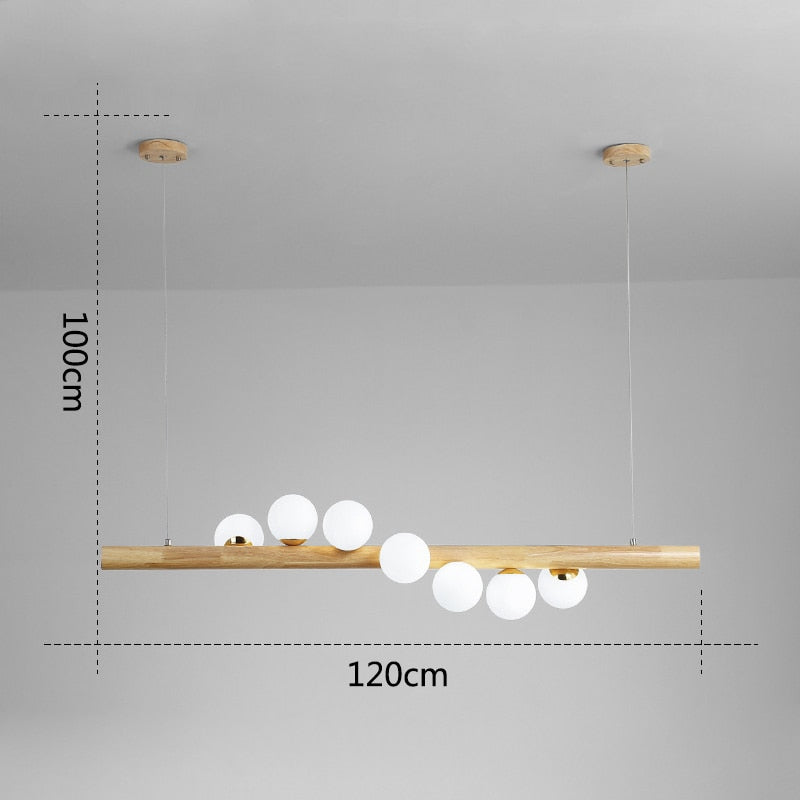 OUD Belphoebe Wood Modern Pendant Light Island Lighting