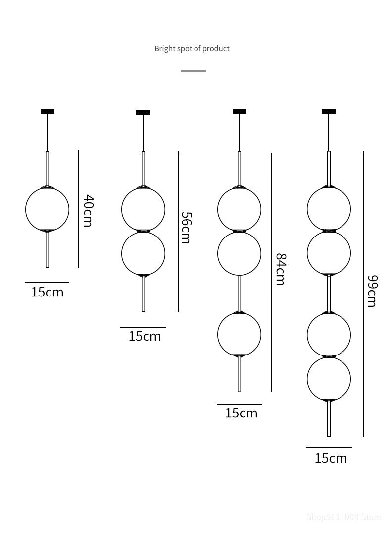Adiella Pendant Lights Grape luster Glass Ball