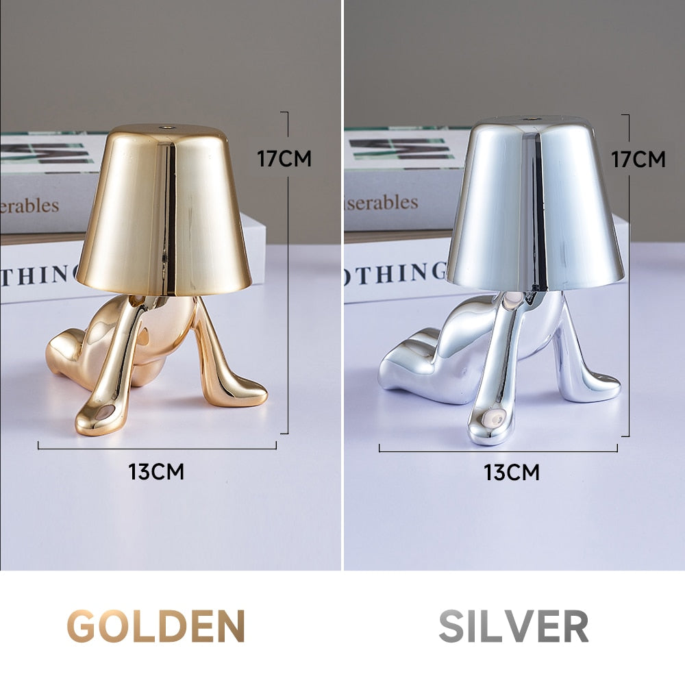 PQ Golden/Silver Statuette LED Aluminum
