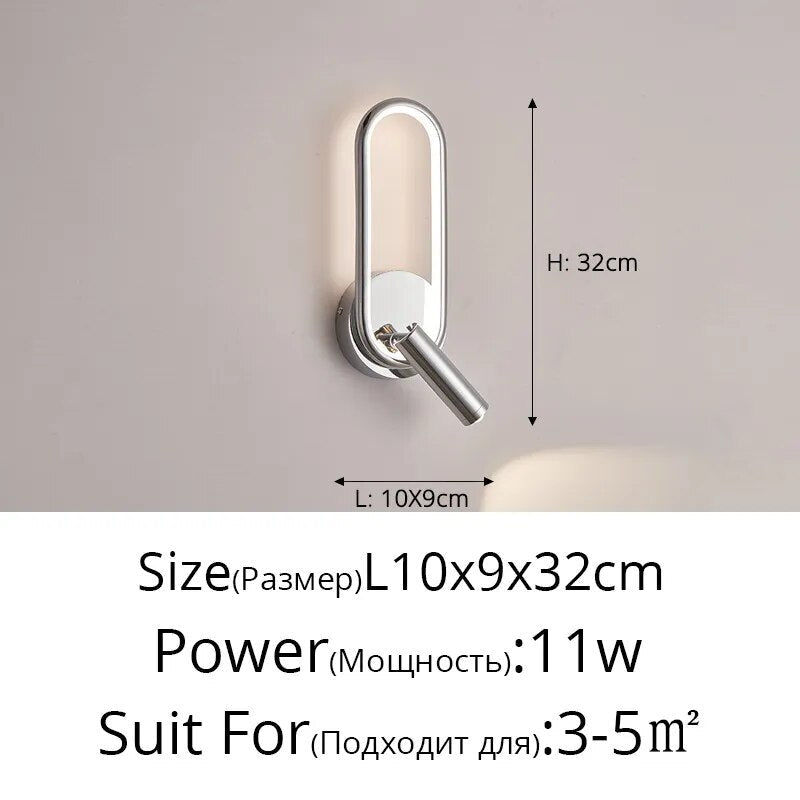 Touch Sensor Rotatable Spotlight Modern LED Wall Lights