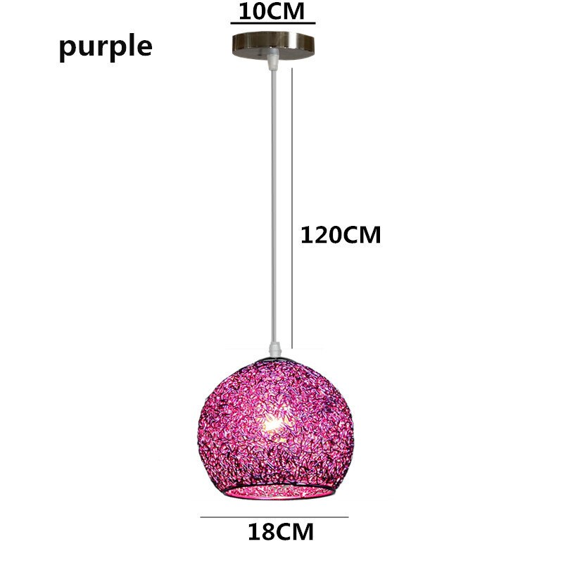 HEN Aerin Spherical Aluminum Wire Pendant Lights Color Macaron Suspension Luminaire