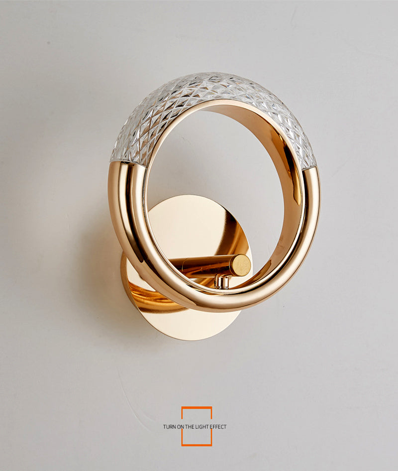 LYF Miraa Oval/Round Crystal Modern LED Wall Lamp