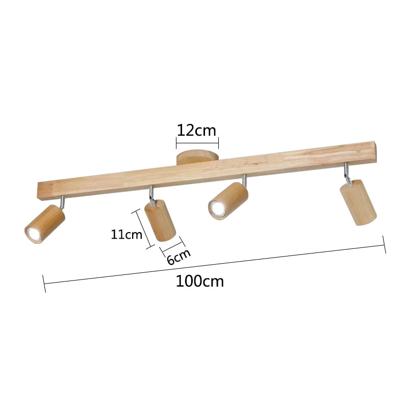 Oud Wood Modern LED Ceiling Lamp