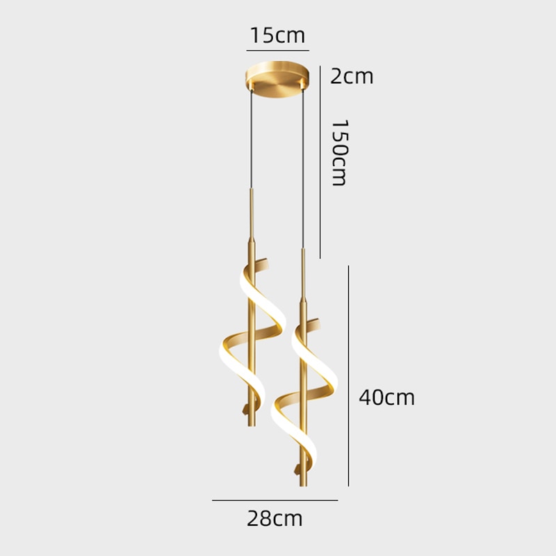 LYF Wall/Pendant The Spiral Lustre LED Light