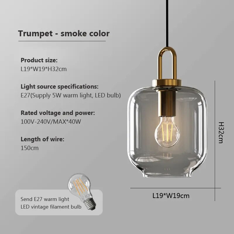 Modern Glass Pendant Lamp Light