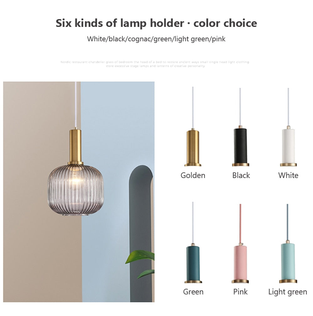 Wad Nordic Colorful Glass Pendant Light