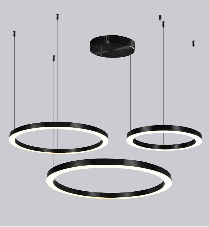 Ylk Bosque Black Ring Chandelier