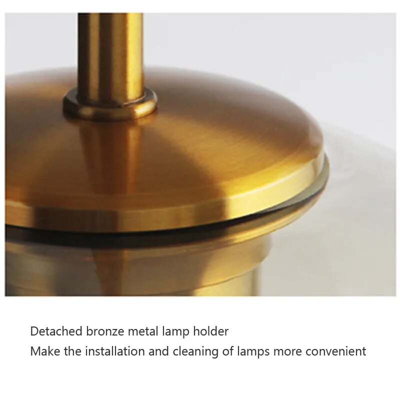 Nordic Industrial Glass LED Pendant