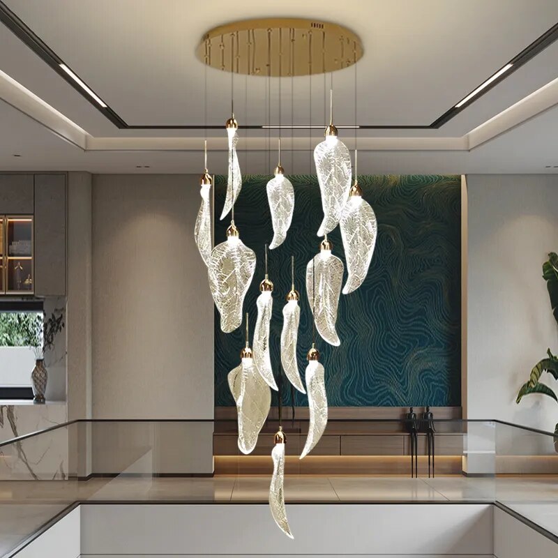 Ylk Crystal Leaf LED Chandelier