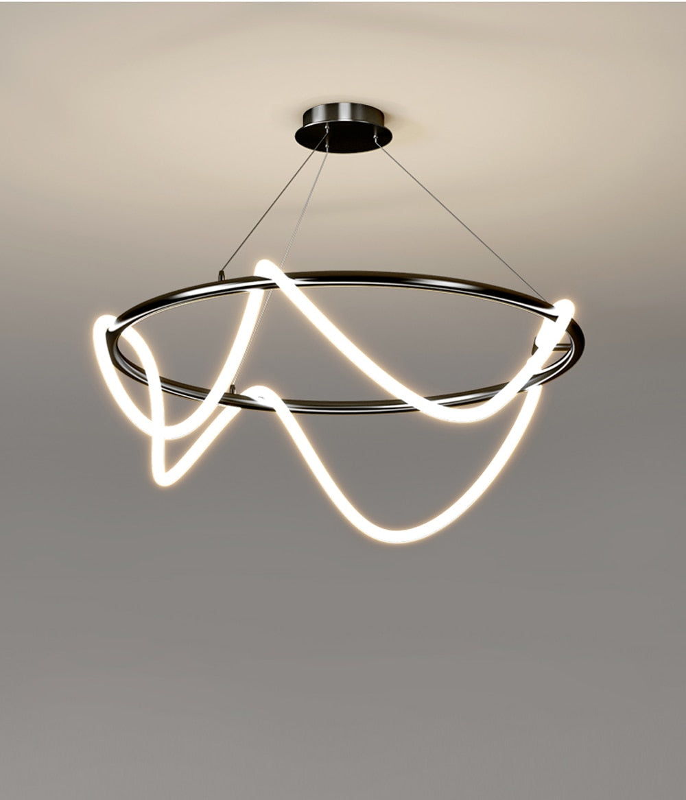 Kolia Wall/Pendant Chandelier LED Dimmable Black White Gold Chrome