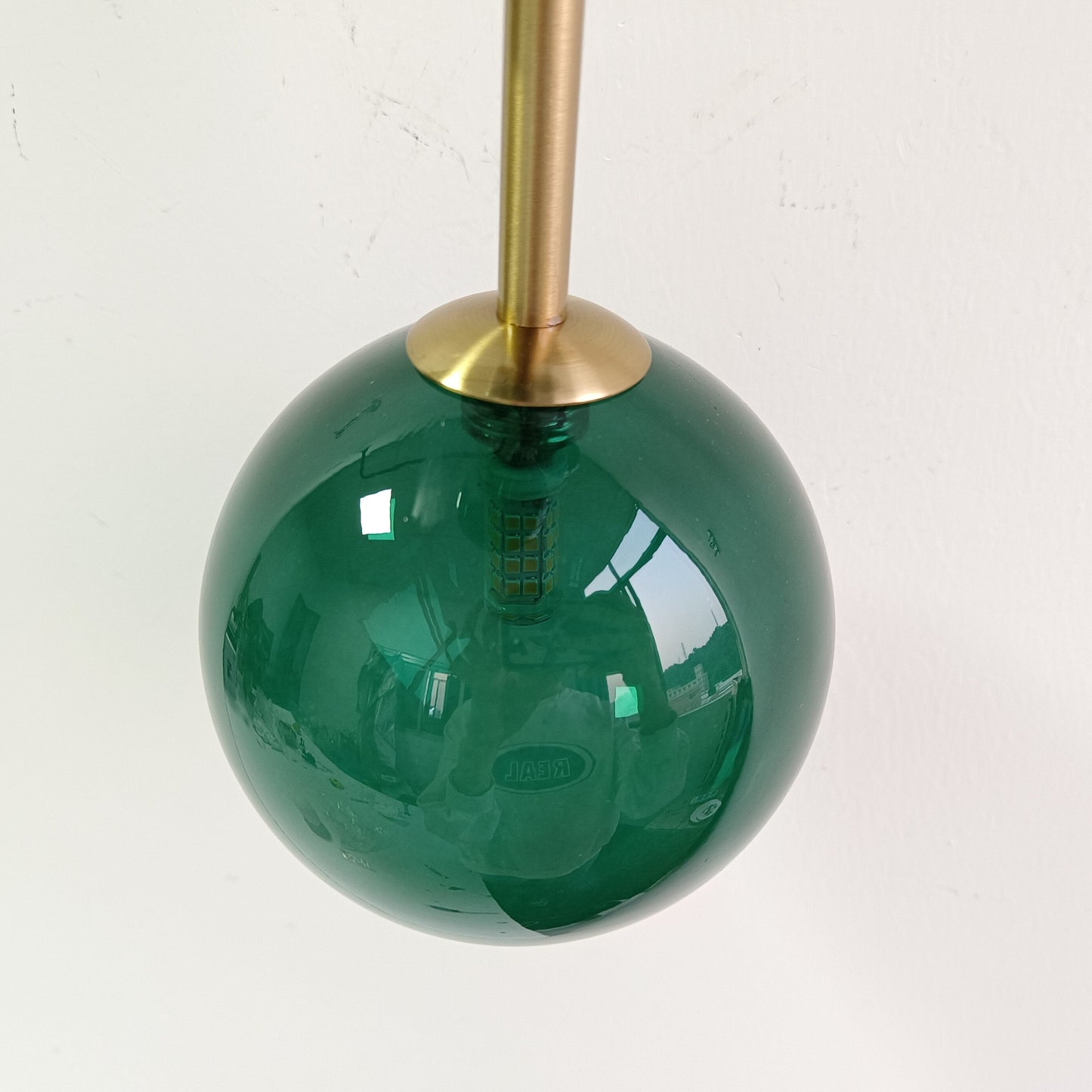 OUD Shadowcaster Green White Glass Ball Wall Lamps