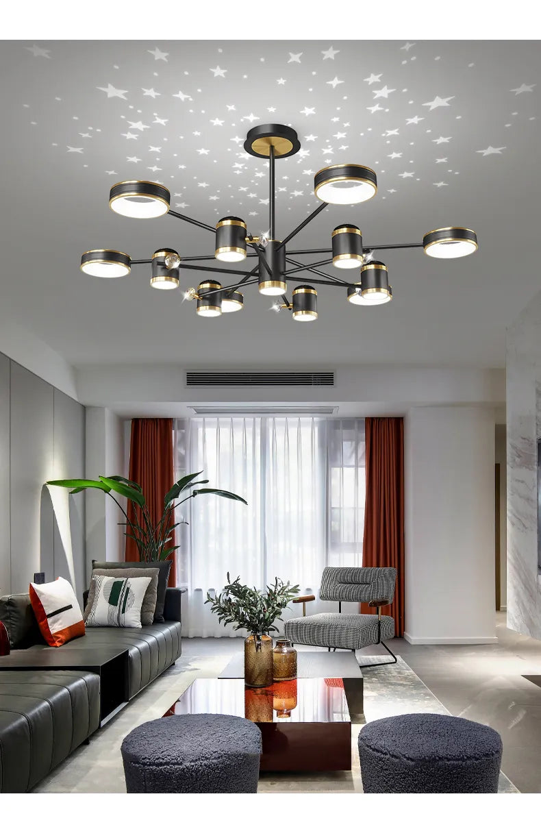 Nordic Starry Ceiling Chandelier Light