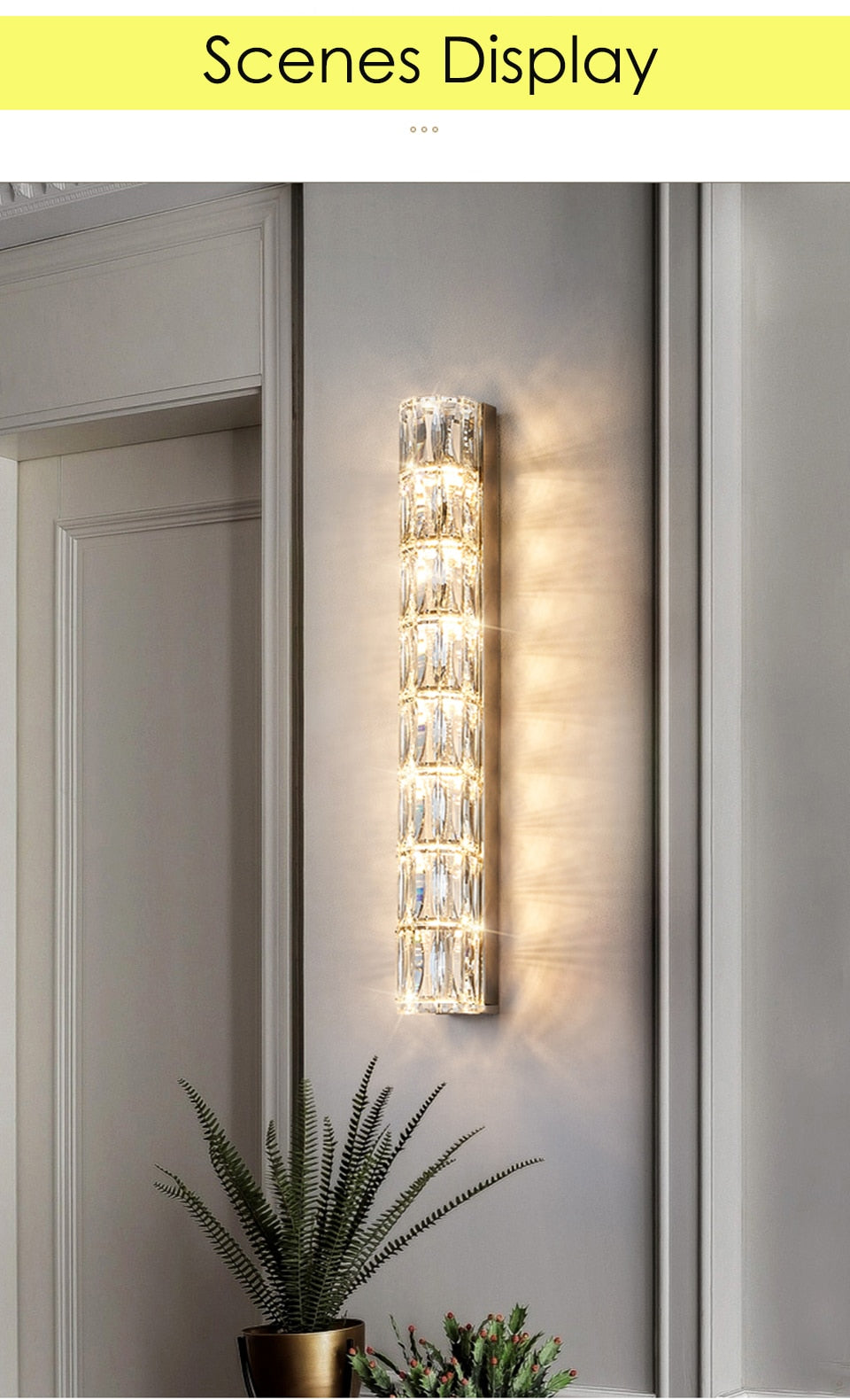 IIS Modern Wall Lamp Interior Lighting Silver Finish G4 Wall Fixture