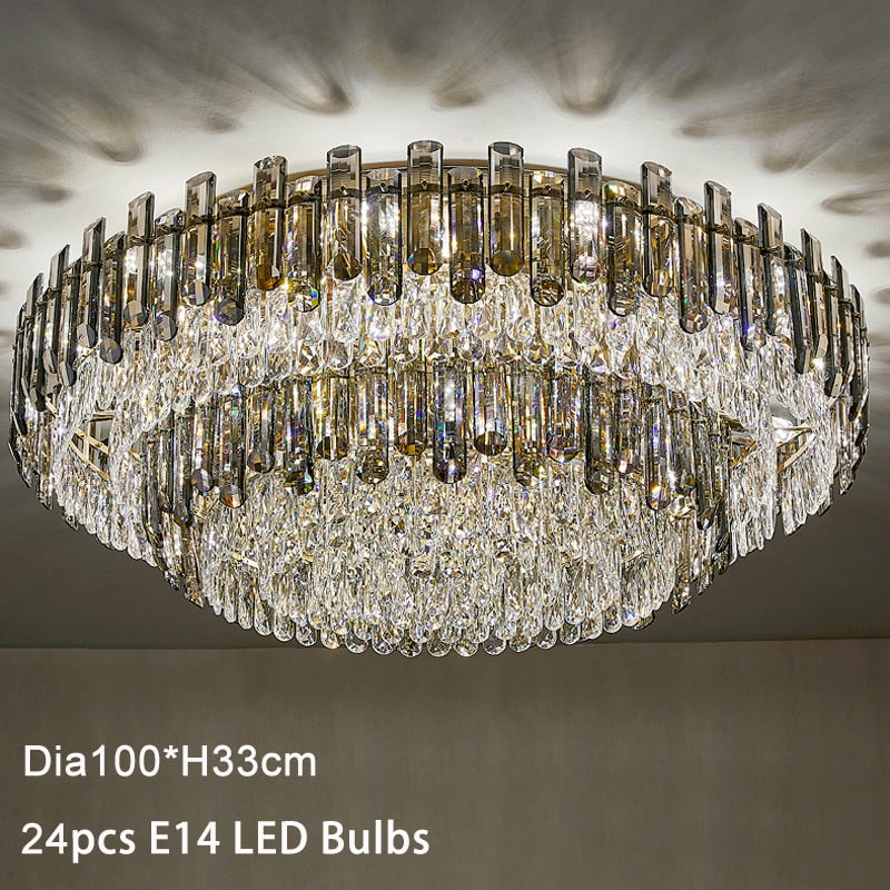 Ylk Luxury Crystal Ceiling Chandelier