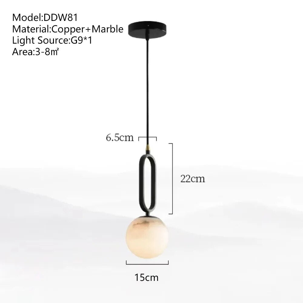 Olga Marble Luxury Hanging Light
