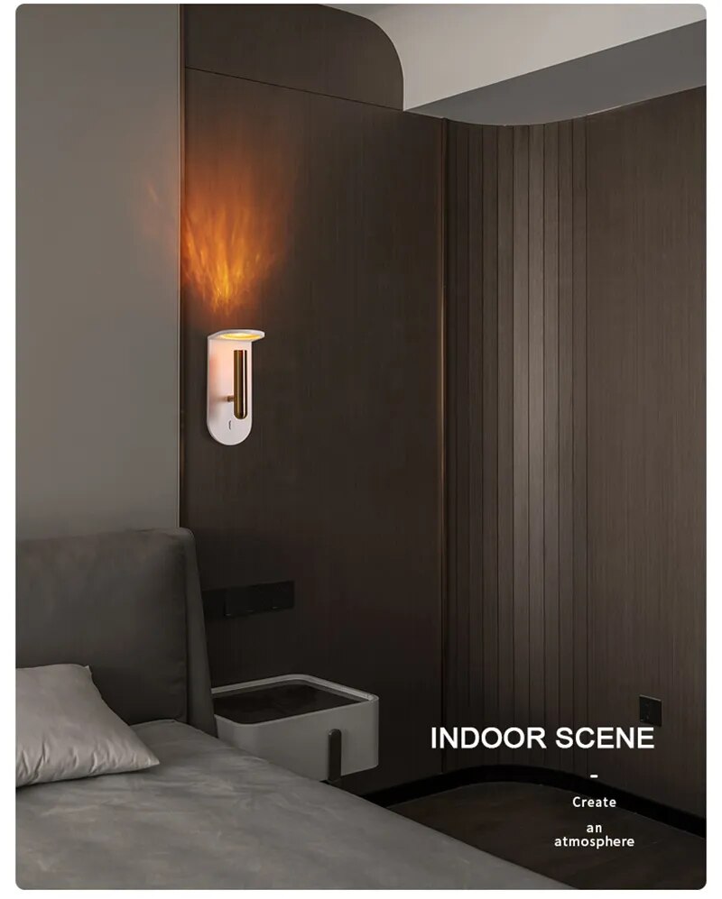 350° Nordic Flame Effect Wall Atmosphere Decorative Wall Lights