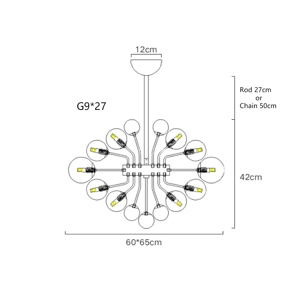 Olga Chandelier Minimalist Pendant Light