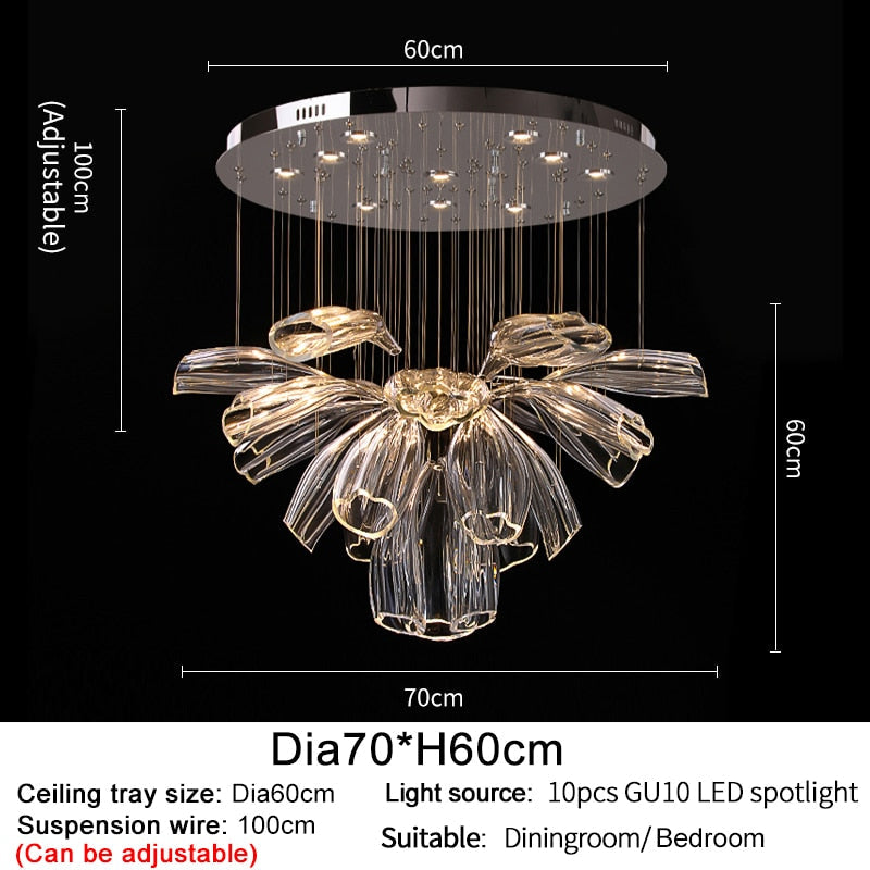Ylk Luxury Crystal Chandelier Lamp