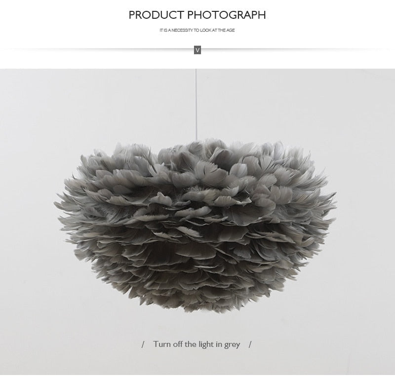 IIS Silki Feather Pendant Light Hanging Ceiling Light