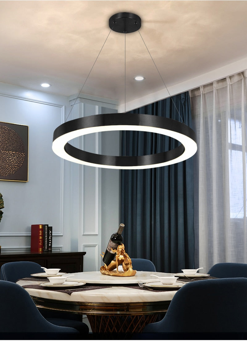 Ylk Bosque Black Ring Chandelier