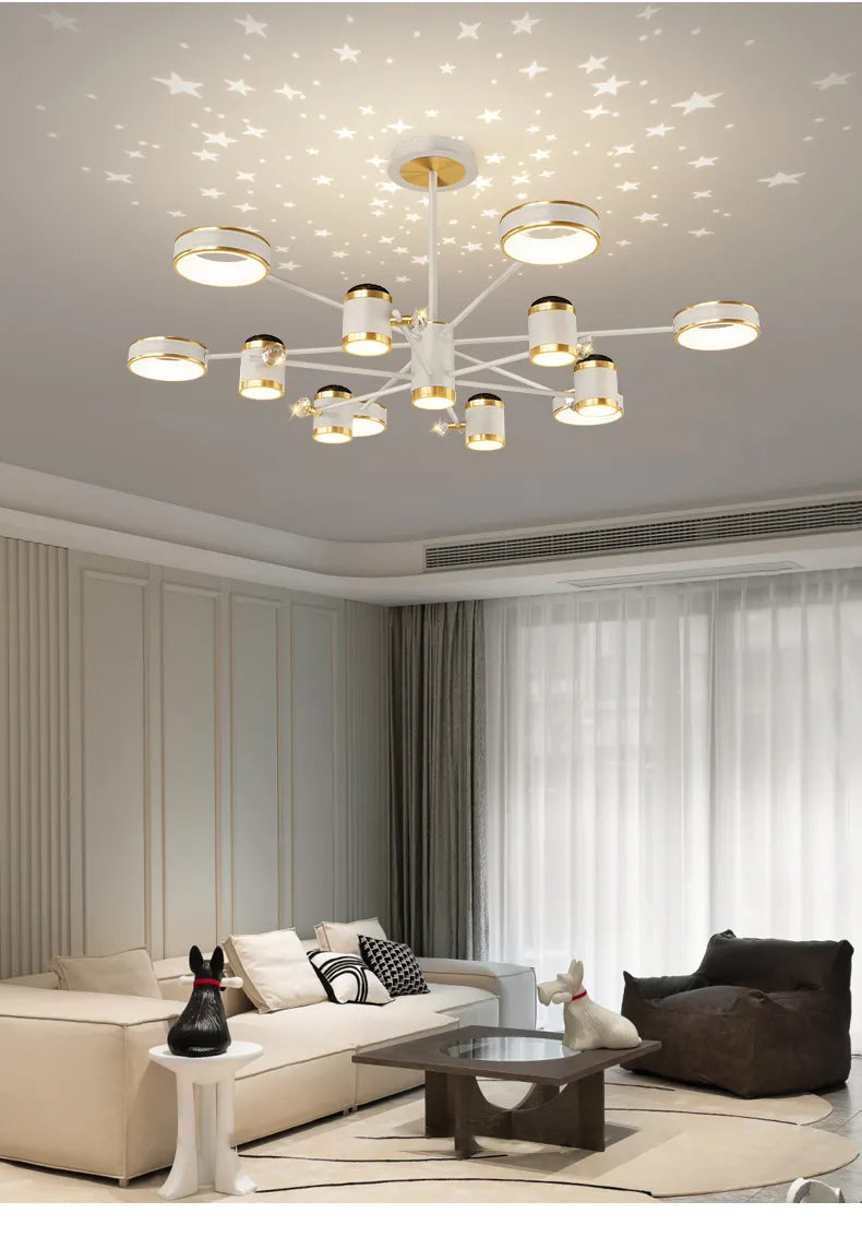 Nordic Starry Ceiling Chandelier Light