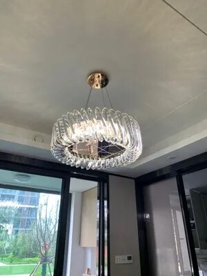 Kolia Art Deco Crystal Glass LED Dimmable Ceiling Chandelier