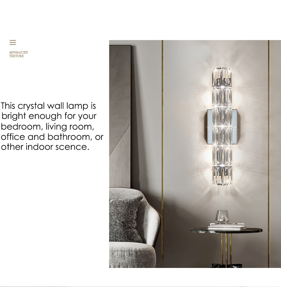 IIS Modern Wall Lamp Interior Lighting Silver Finish G4 Wall Fixture