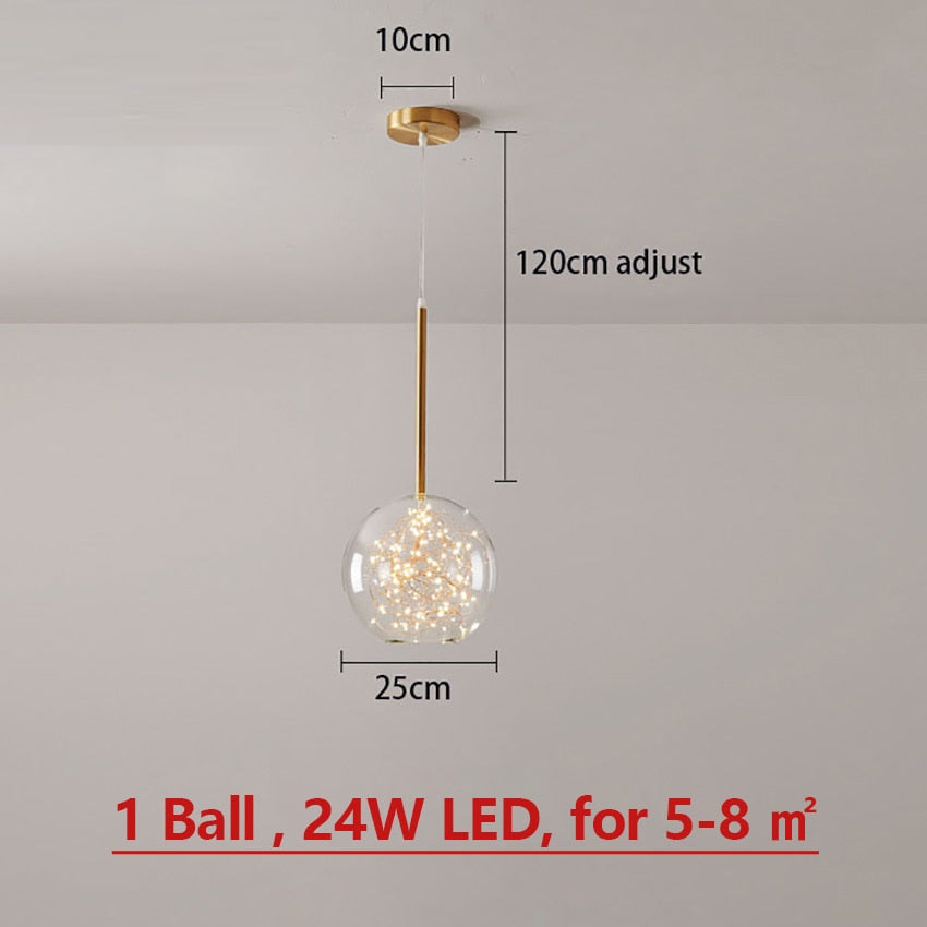 Runa Elegant Glass Pendant Lights