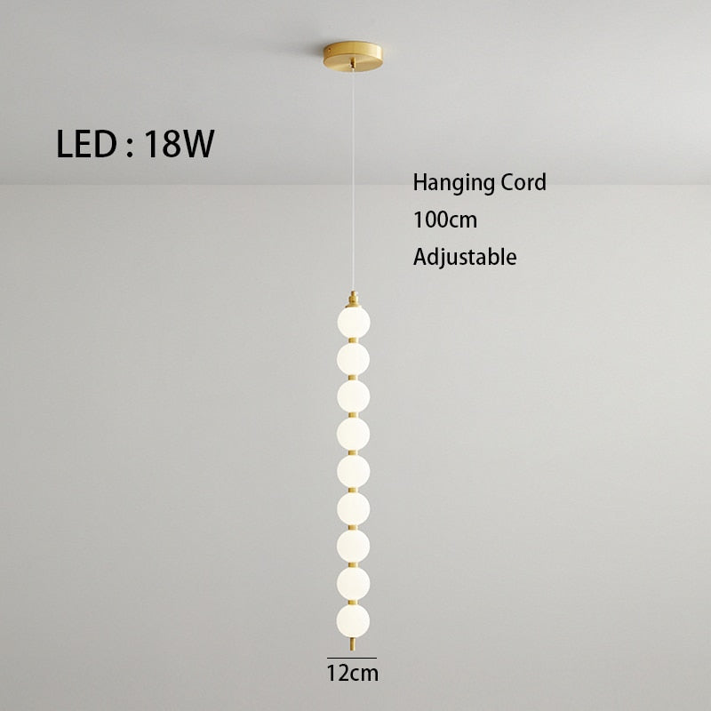 Mak Modern White Ball Pendant Light