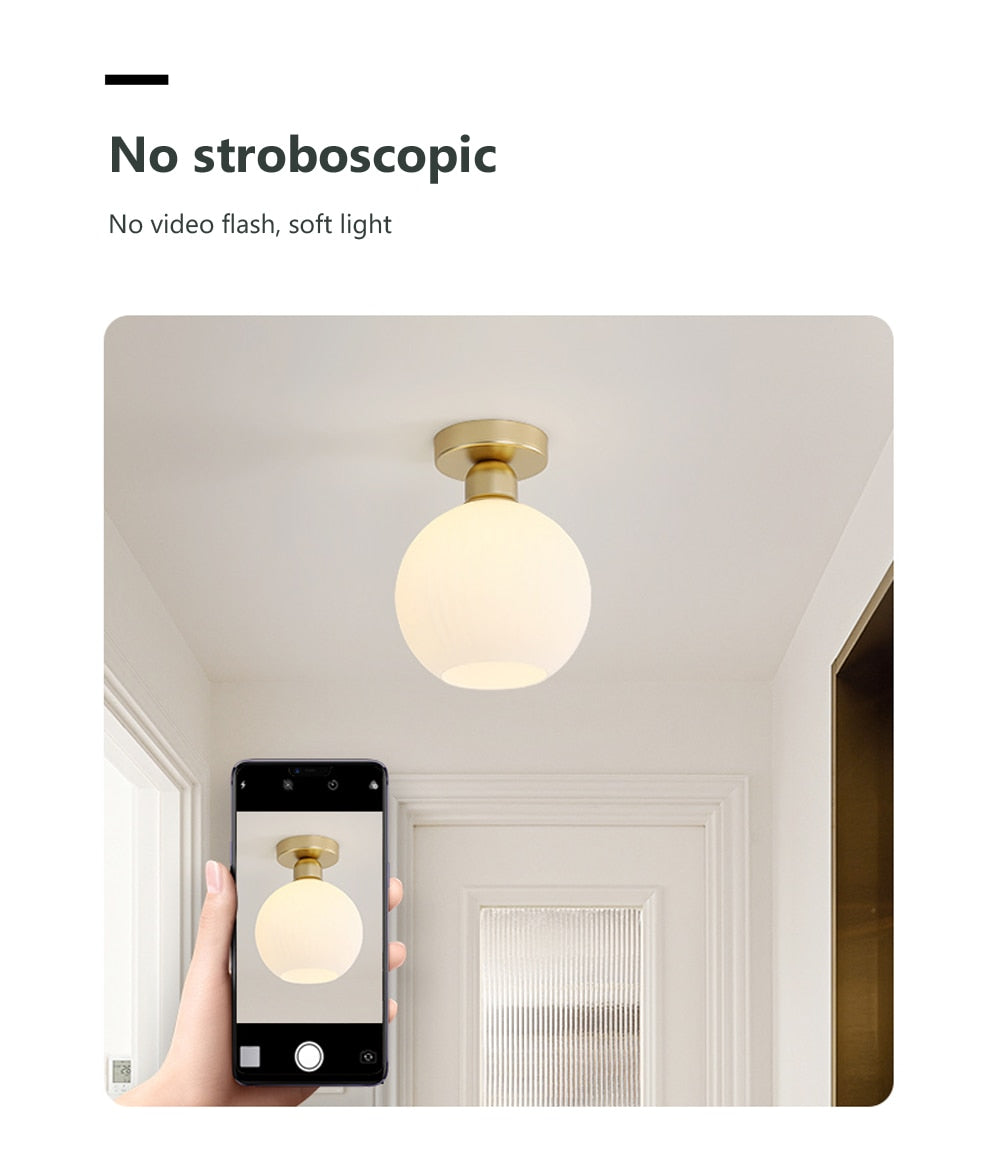 Wad Japanese-Style Glass Ceiling Lamp