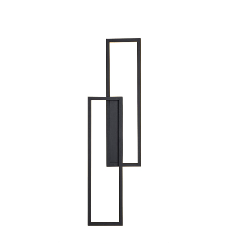IIS LED Wall Sconces Black Rectangle Minimalist Wall Mounted Light
