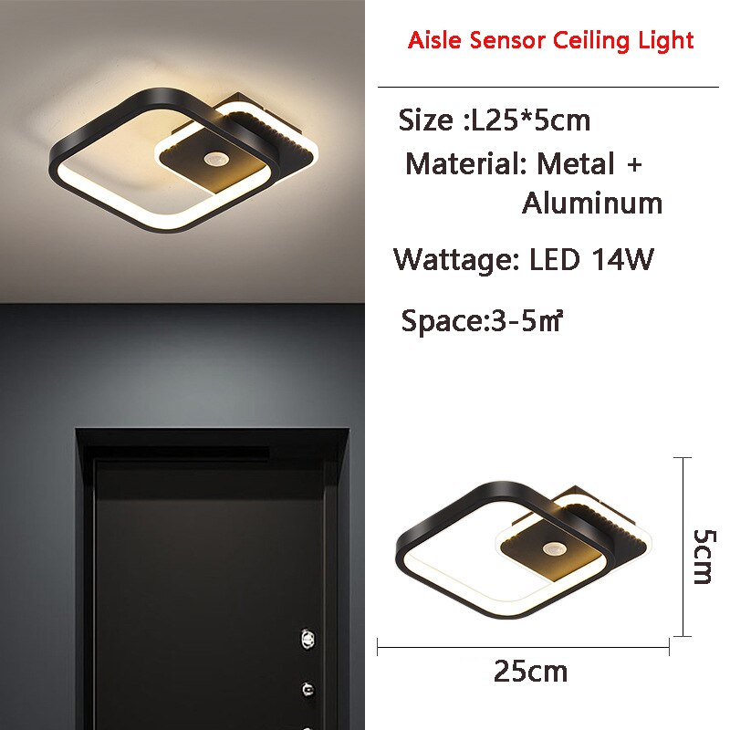 Human PIR Motion Sensor LED Ceiling Lamp