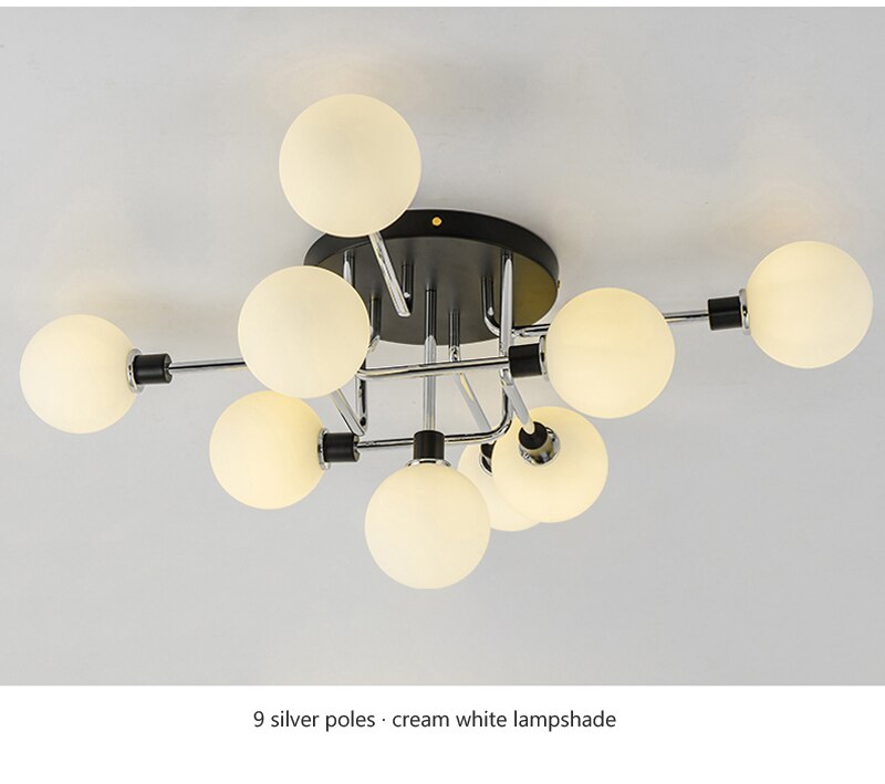 Wad Nordic Round Glass Chandelier