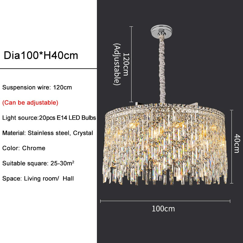 Ylk Xanthe Modern Crystal Chandelier
