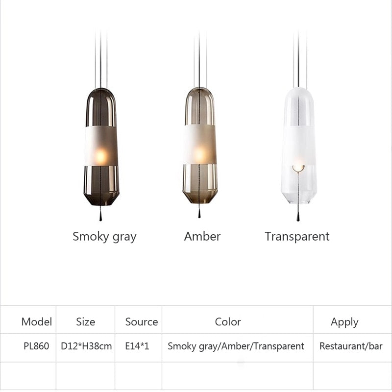 Wad Modern Glass Light Pendant Lamp