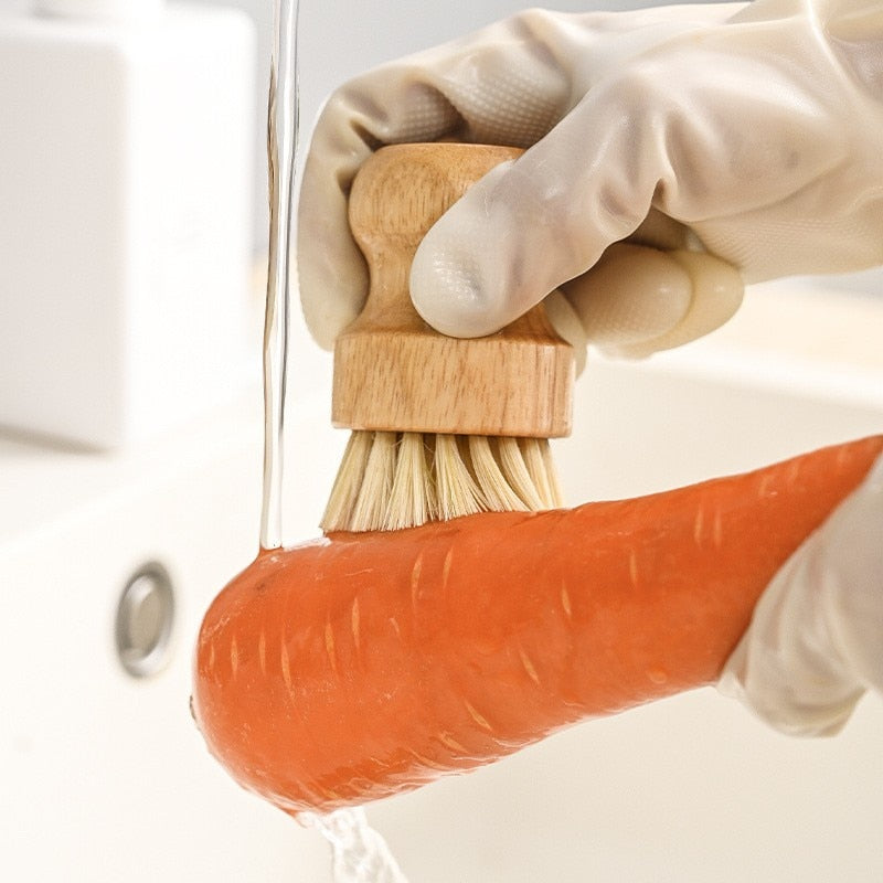 Kabbi - Natural Dish Cleaning Brush Wooden Handle