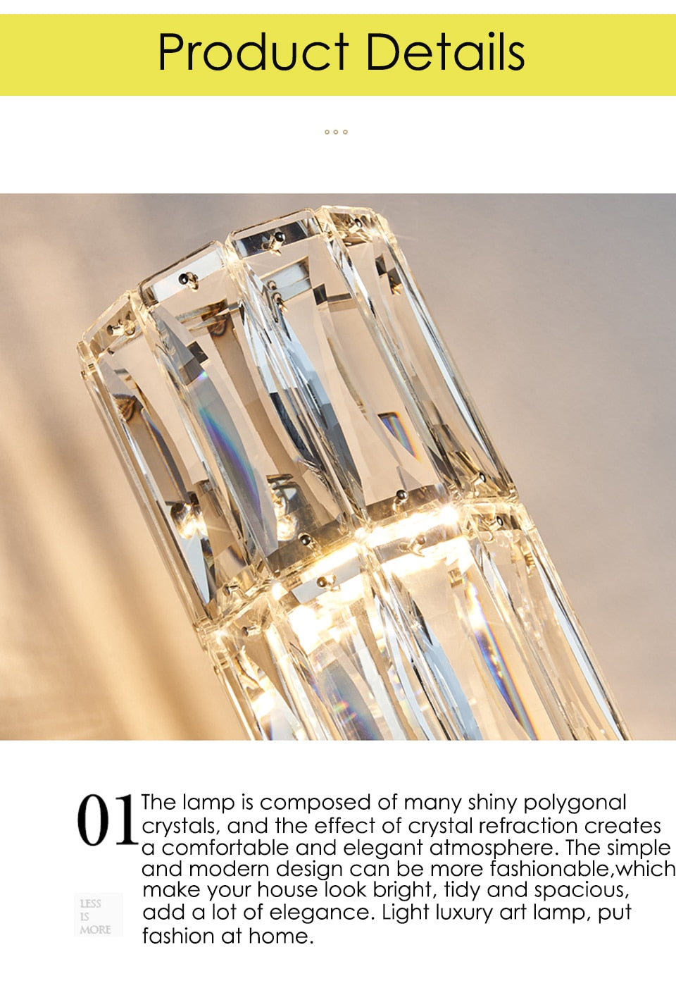 IIS Modern Wall Lamp Interior Lighting Silver Finish G4 Wall Fixture