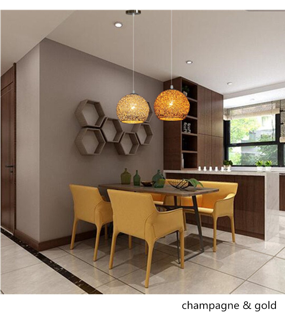 HEN Aerin Spherical Aluminum Wire Pendant Lights Color Macaron Suspension Luminaire