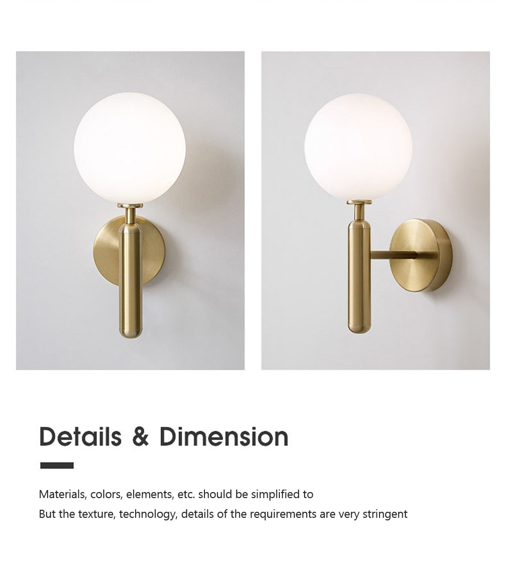 Wad Nordic Glass Balcony Light