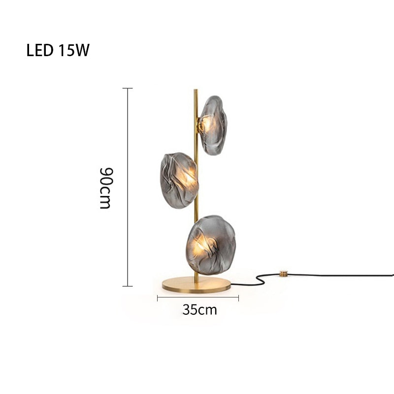 MAK Table/Floor/Stand Cloud Artistic Floor Lamps Glass LED Lighting Gray Nightlight