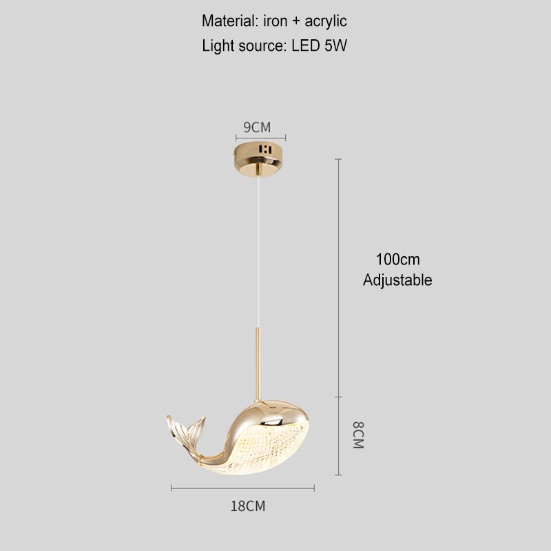BAN Whale Modern LED Pendant Light