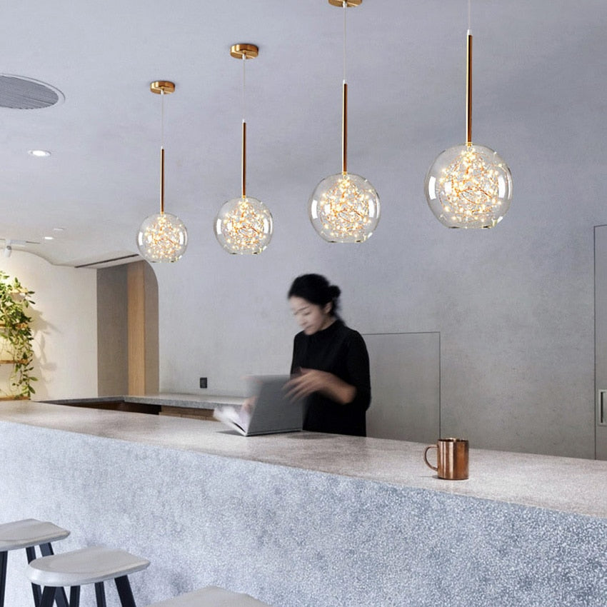 Runa Elegant Glass Pendant Lights