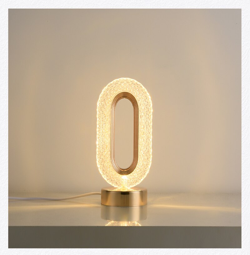 BAN Candace Oval Luxury Crystal Nordic LED table lamp